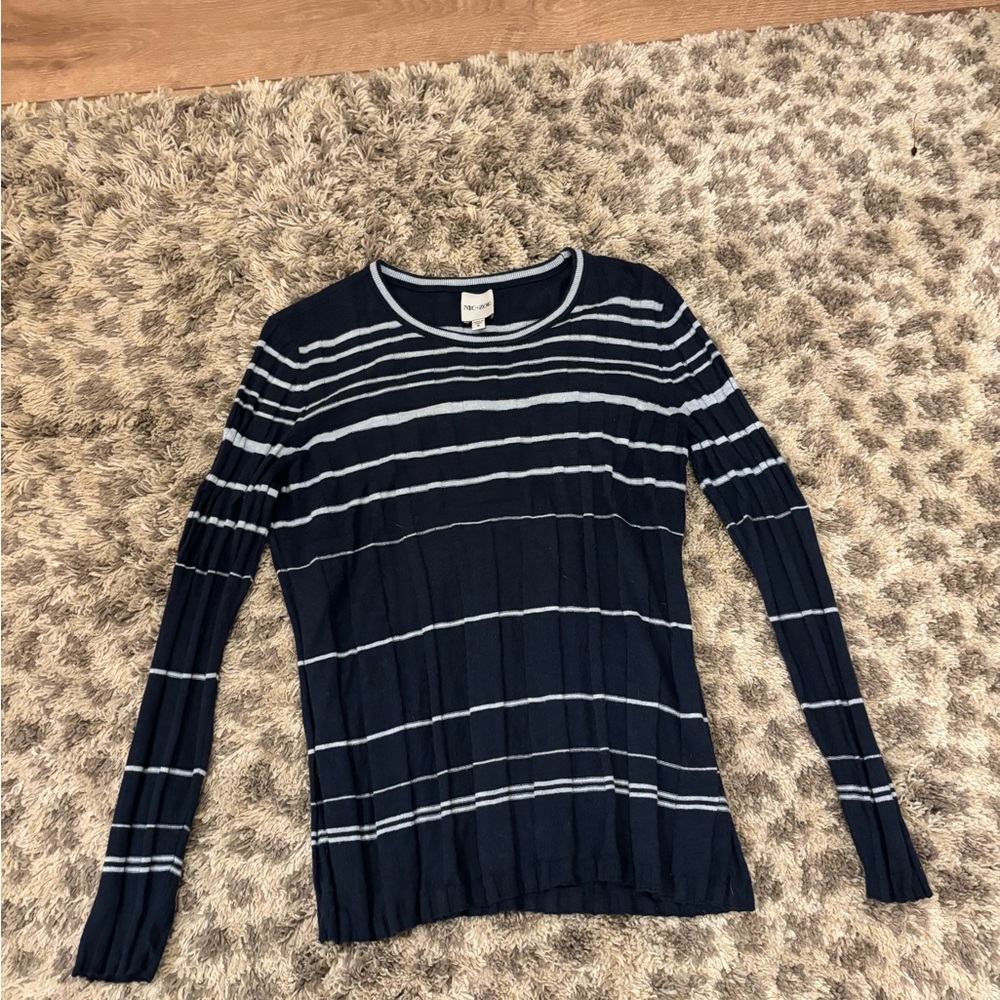 Women's Navy Striped Top